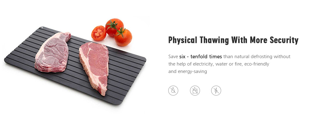 Kitchen Thaw Meat Frozen Food Safety Tool Fast Defrosting Tray
