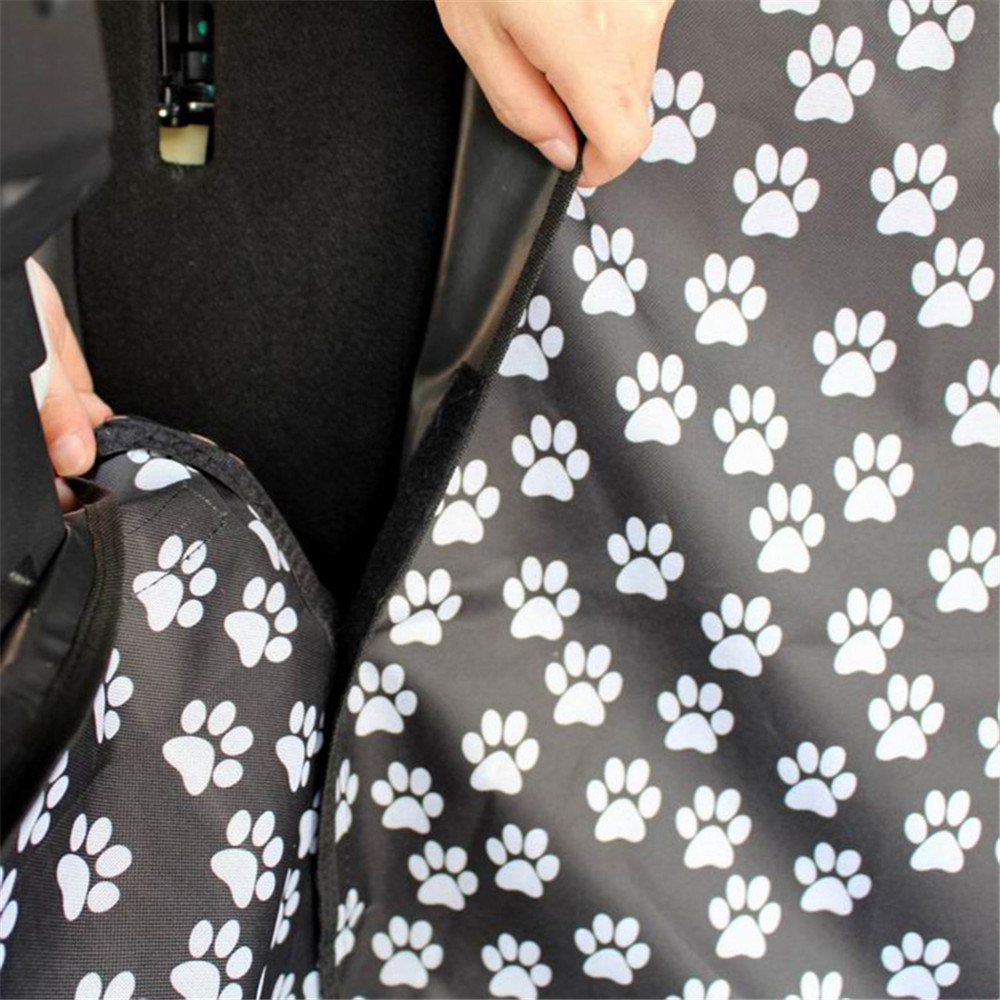 Black Footprint Waterproof Pet Dog Cat Car Trunk  Carrier Cover PetBlanket Cover  Protector