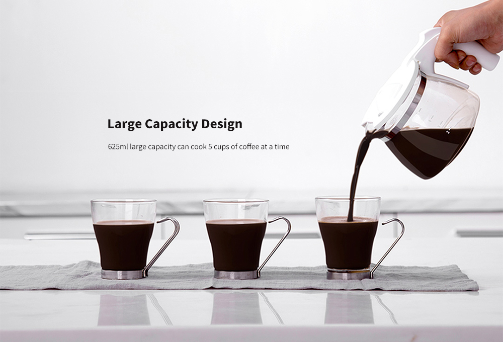 Household Large Capacity Drip Type Coffee Machine from Xiaomi youpin - Silver