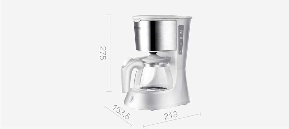 Household Large Capacity Drip Type Coffee Machine from Xiaomi youpin - Silver