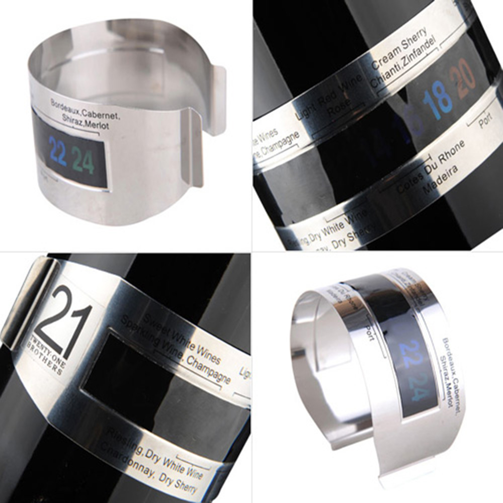 Hoard Stainless Steel Wine Bracelet Thermometer 4-26 Centigrade Degree Red Wine Temperature Sensor