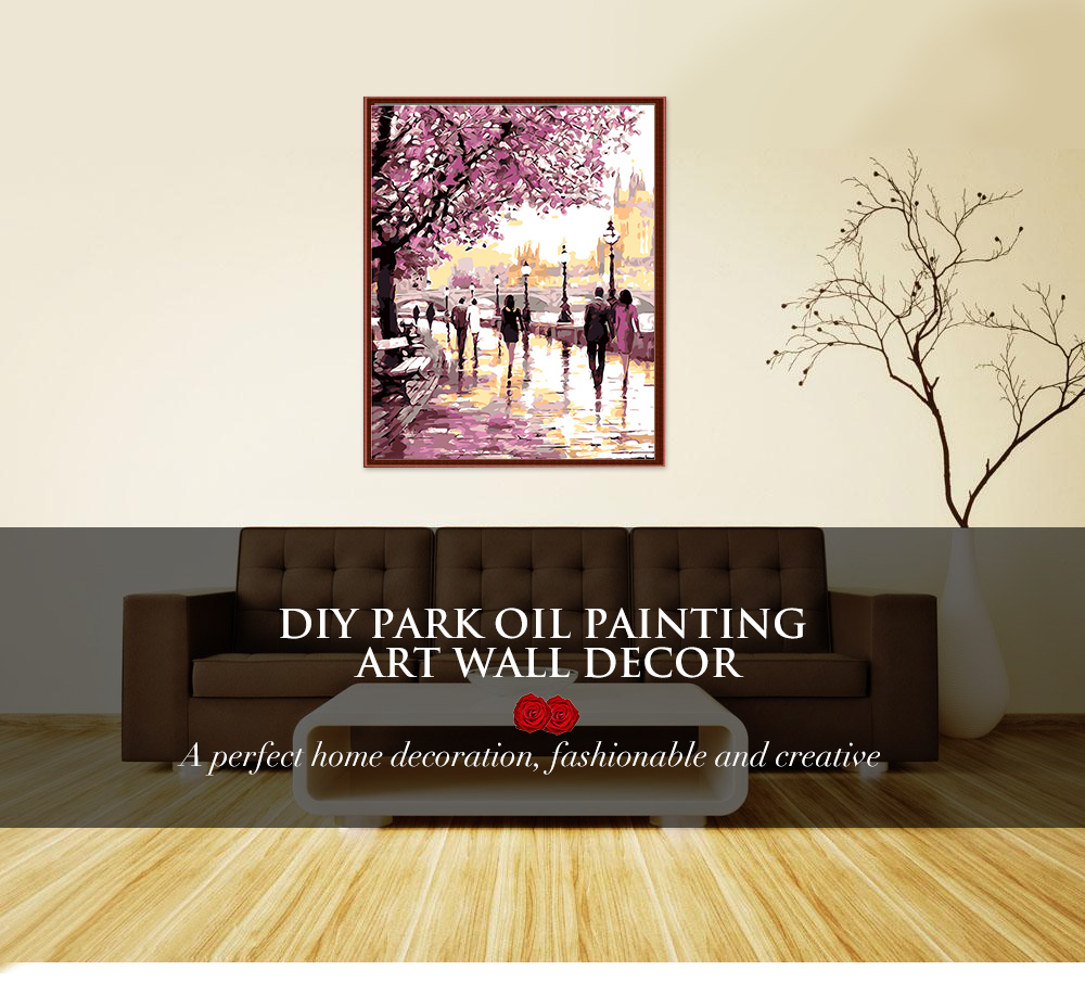 DIY Park Oil Painting Art Wall Home Decoration